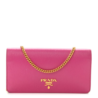 Prada Vitello Move Metal Mini Crossbody Bag Fuxia 1 of 9
