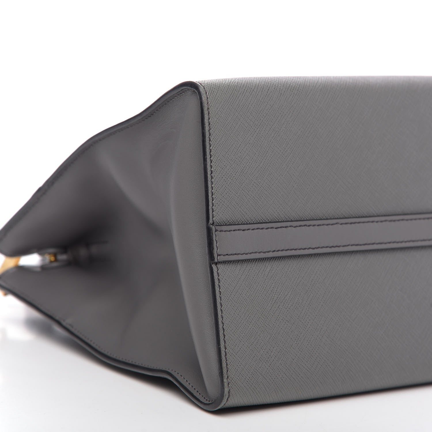 Prada Saffiano City Calfskin Medium Esplanade Tote Mercurio 9 of 10
