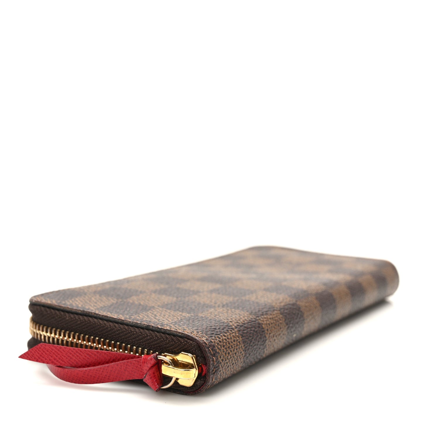Damier Ebene Clemence Wallet Cherry