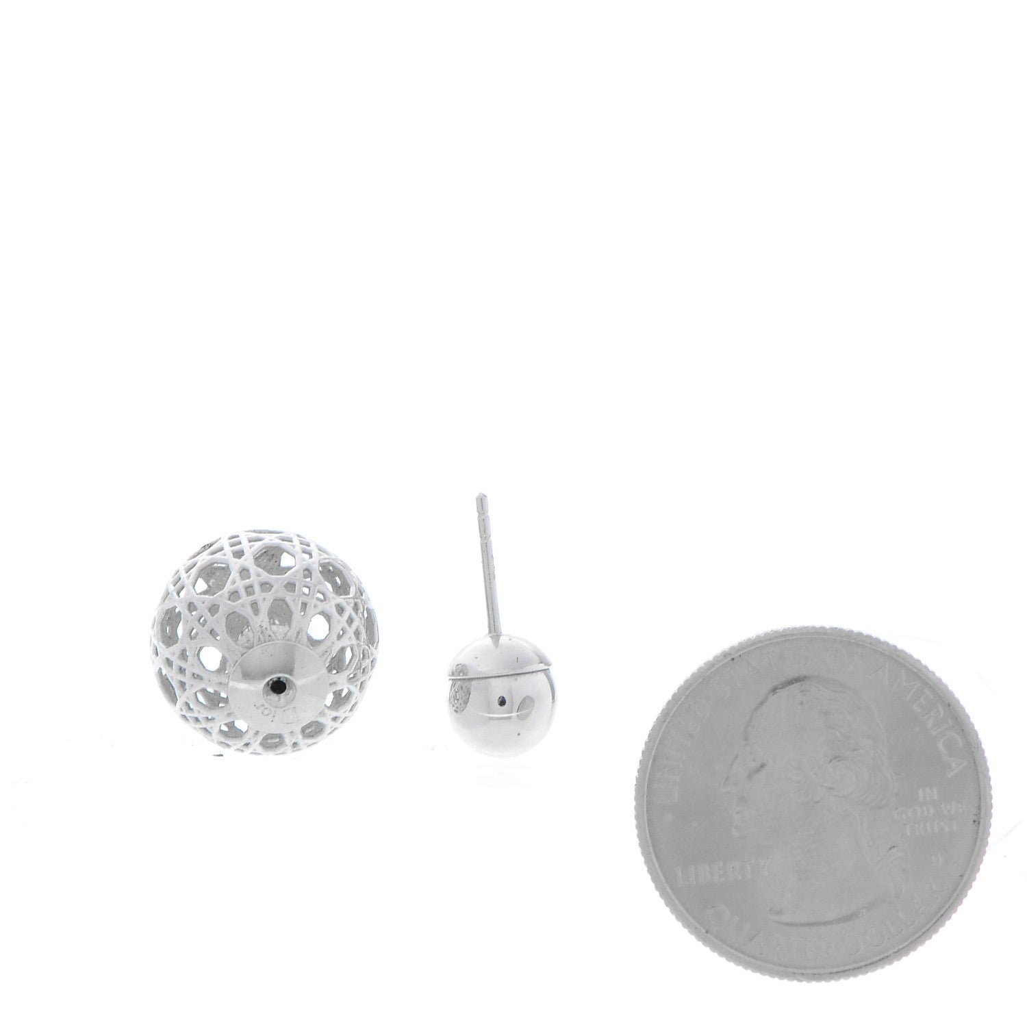 Christian Dior Cannage Mise En Dior Tribal Earrings Silver 2 of 5