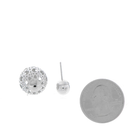 Christian Dior Cannage Mise En Dior Tribal Earrings Silver 2 of 5