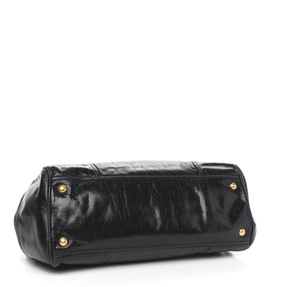 Prada Vitello Shine Bauletto Black 3 of 10