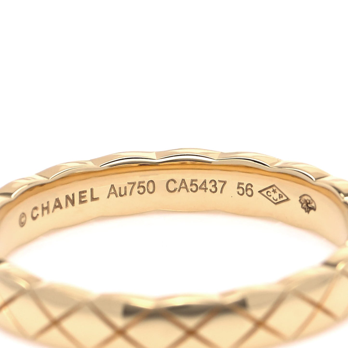18K Yellow Gold Mini Coco Crush Ring 56 7.5