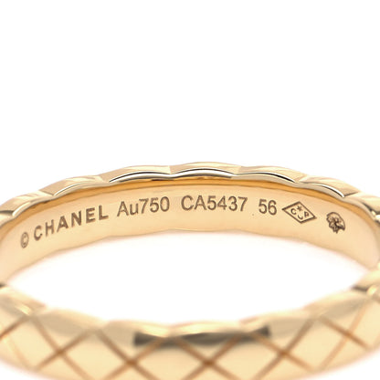 Chanel 18K Yellow Gold Mini Coco Crush Ring 56 7.5 4 of 5