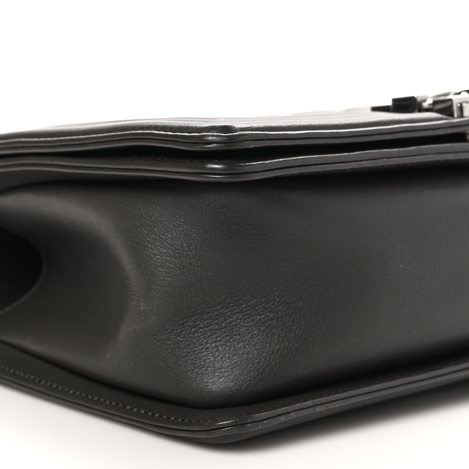 Chanel Lambskin Chevron Quilted Medium Boy Flap Dark Brown 9 of 10