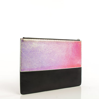 Celine Lambskin Bi-Color Solo Clutch Pouch Black 3 of 6