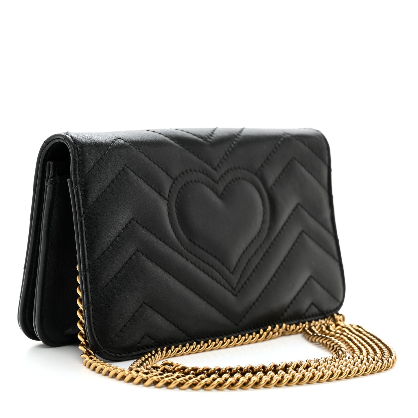 Calfskin Matelasse GG Marmont Mini Bag Black
