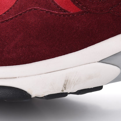 Chanel Suede Calfskin CC Sneakers 42 Burgundy Red 12 of 12