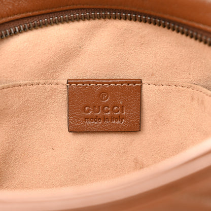 Gucci Glazed Calfskin Matelasse Diagonal Mini GG Marmont Chain Shoulder Bag Cuir 6 of 13