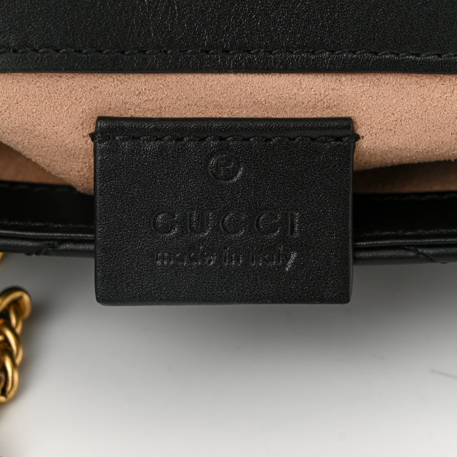 Gucci Calfskin Matelasse Super Mini GG Marmont Shoulder Bag Black 6 of 10