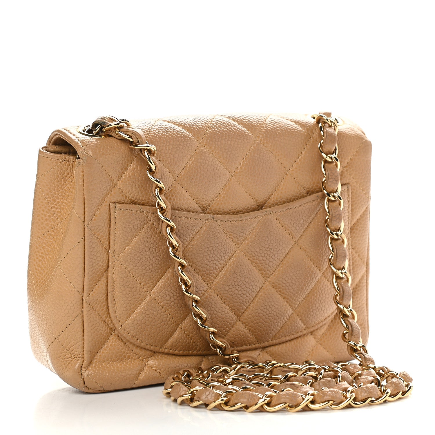 Chanel Caviar Quilted Mini Square Flap Beige 3 of 11