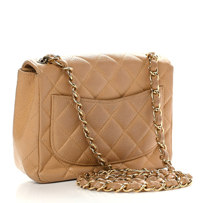 Chanel Caviar Quilted Mini Square Flap Beige 3 of 11