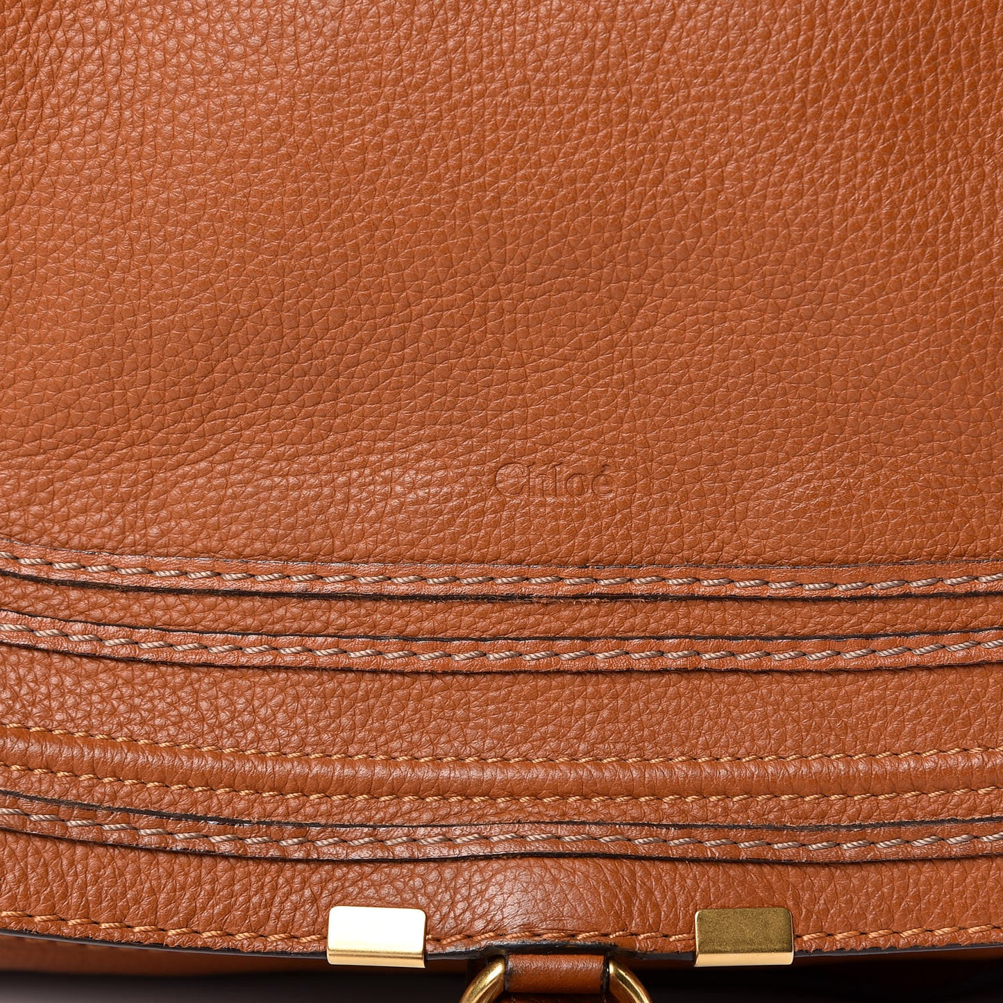 Calfskin Large Marcie Satchel Tan
