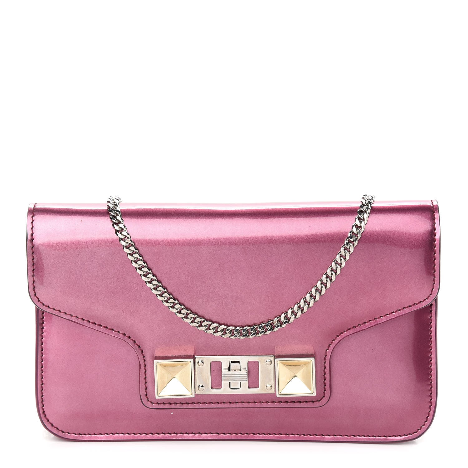 Proenza Schouler Patent PS11 Chain Wallet Pink 1 of 7