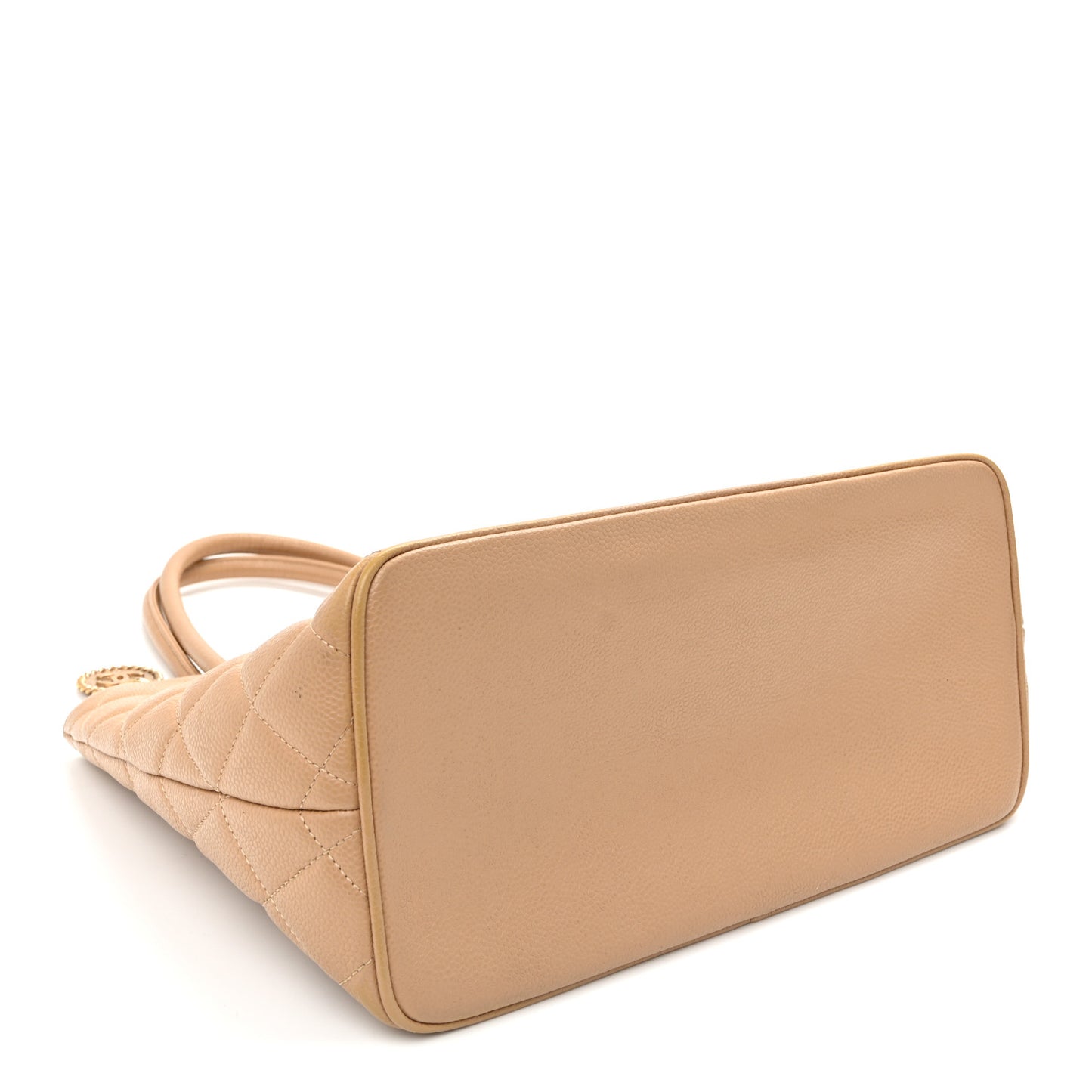 Caviar Quilted Medallion Tote Beige Beige