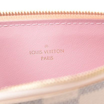 Louis Vuitton Damier Azur Felicie Chain Wallet Zippered Insert Rose Ballerine 6 of 6
