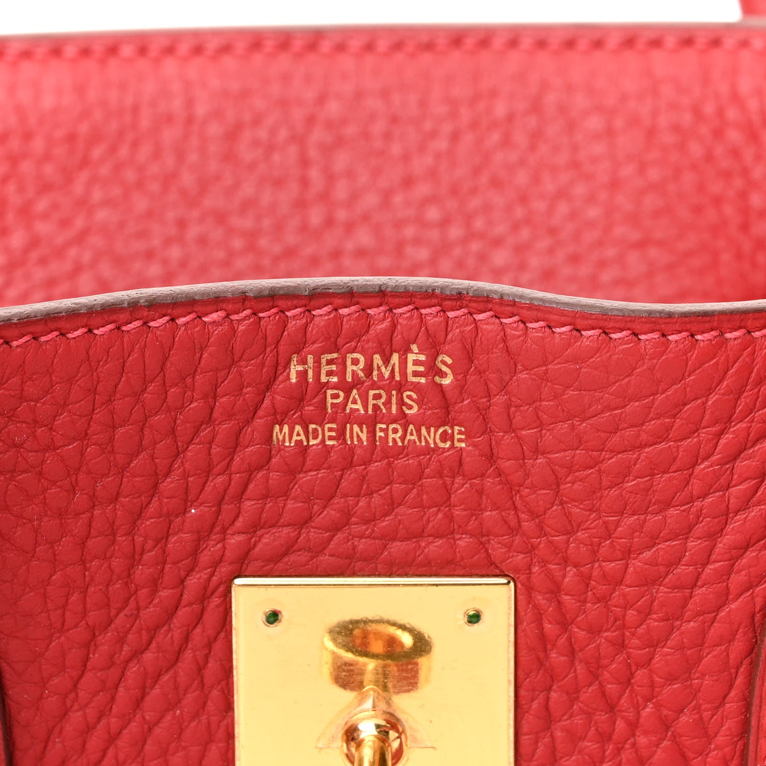 Hermes Taurillon Clemence Birkin 35 Rouge Vif 5 of 9