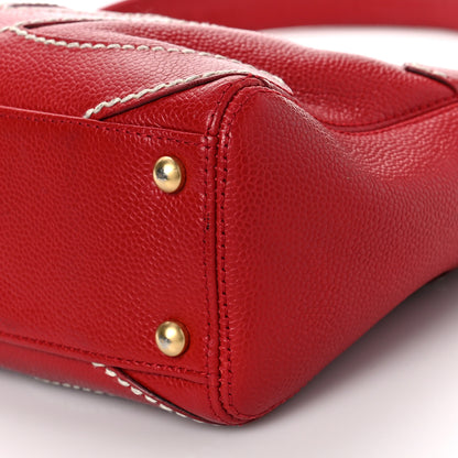 Chanel Caviar CC Stitched Small Hobo Red 8 of 10