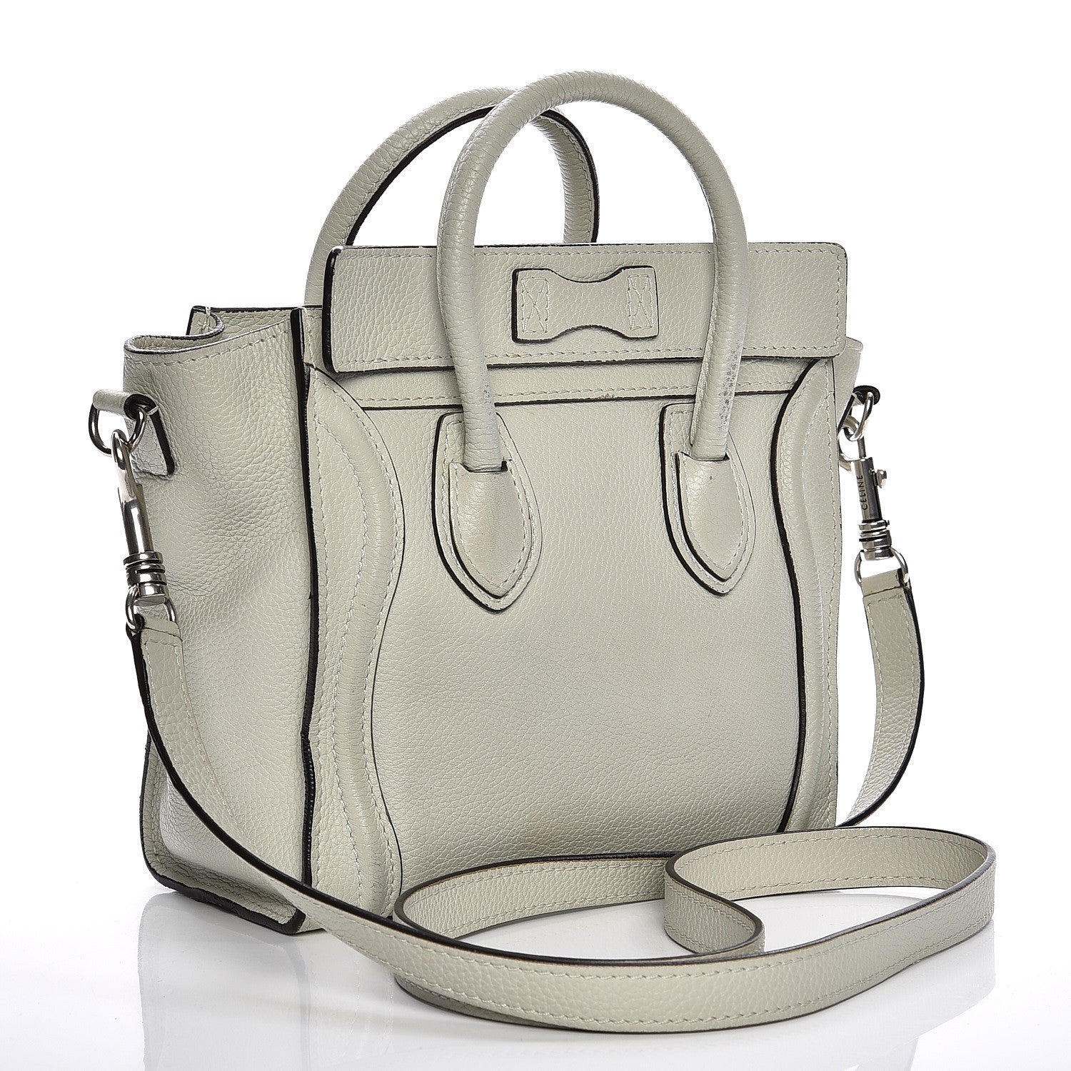 Celine Drummed Calfskin Nano Luggage Lune 3 of 15