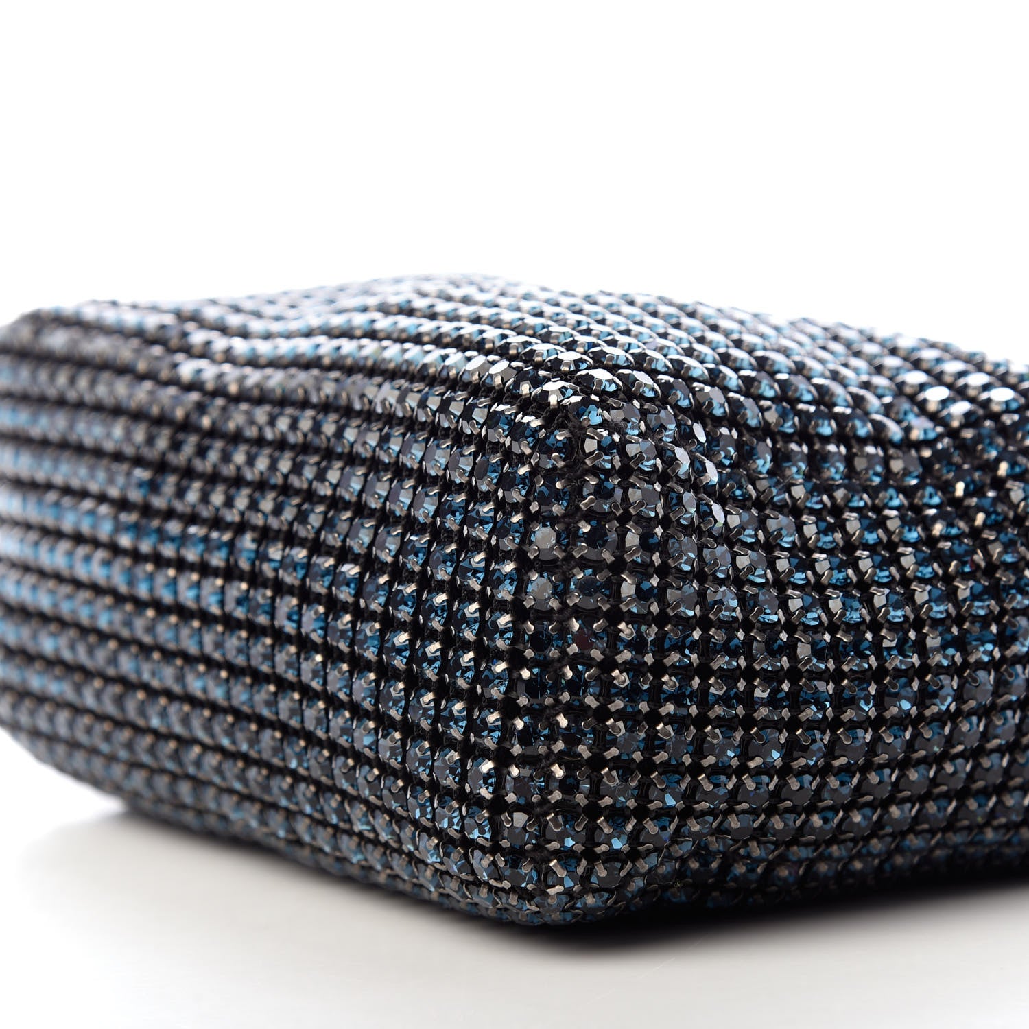 Alexander Wang Mesh Crystal Rhinestone Mini Heiress Pouch Navy 9 of 10