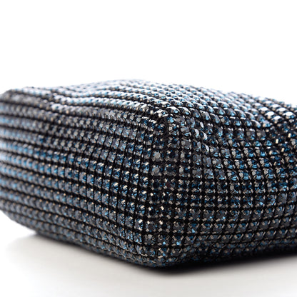 Alexander Wang Mesh Crystal Rhinestone Mini Heiress Pouch Navy 9 of 10