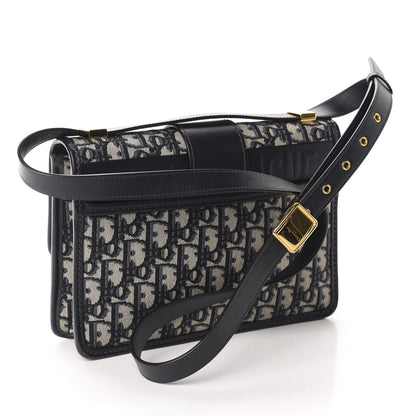 Christian Dior Oblique 30 Montaigne Flap Bag Blue 3 of 10