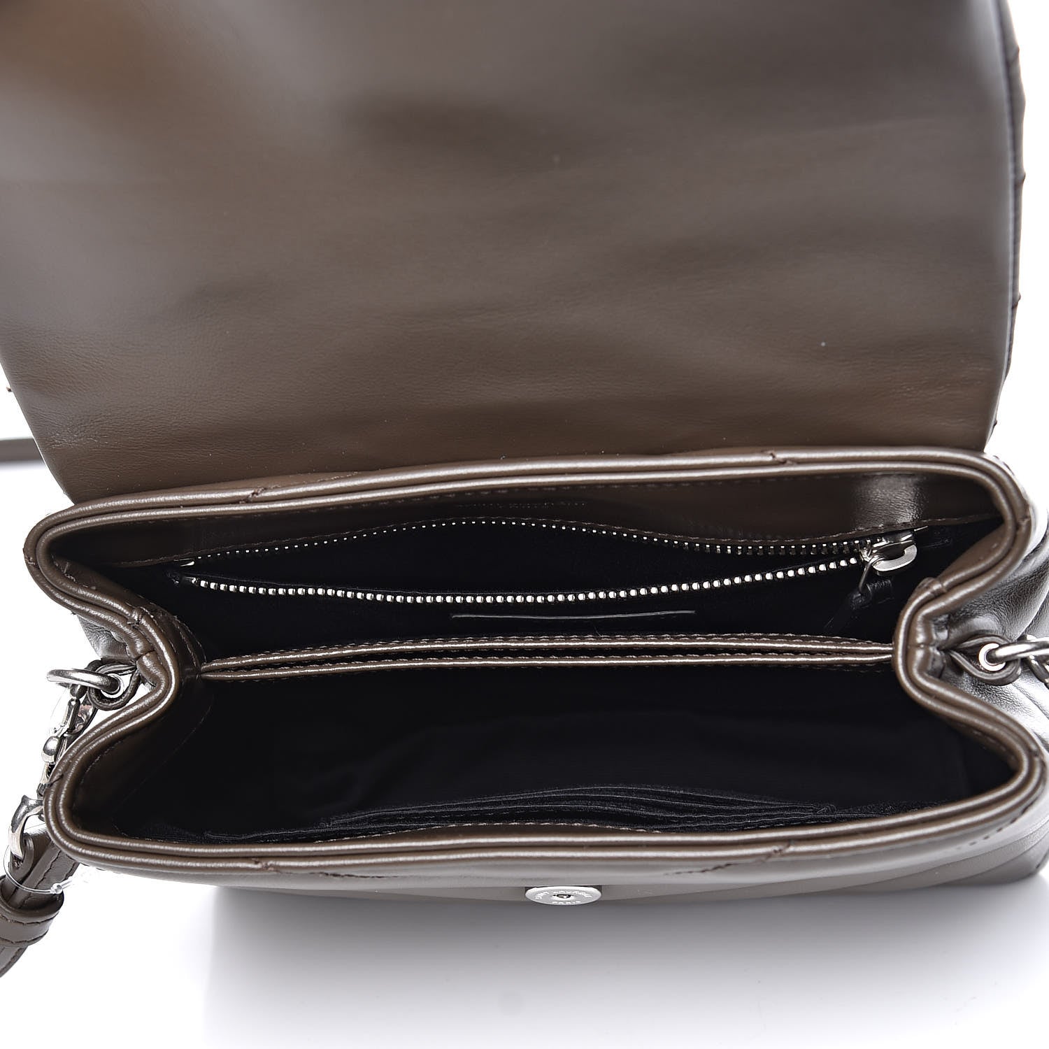 Saint Laurent Calfskin Y Quilted Monogram Toy Loulou Crossbody Bag Faggio 7 of 12