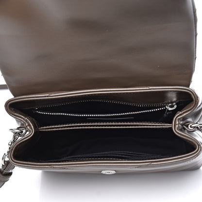 Saint Laurent Calfskin Y Quilted Monogram Toy Loulou Crossbody Bag Faggio 7 of 12