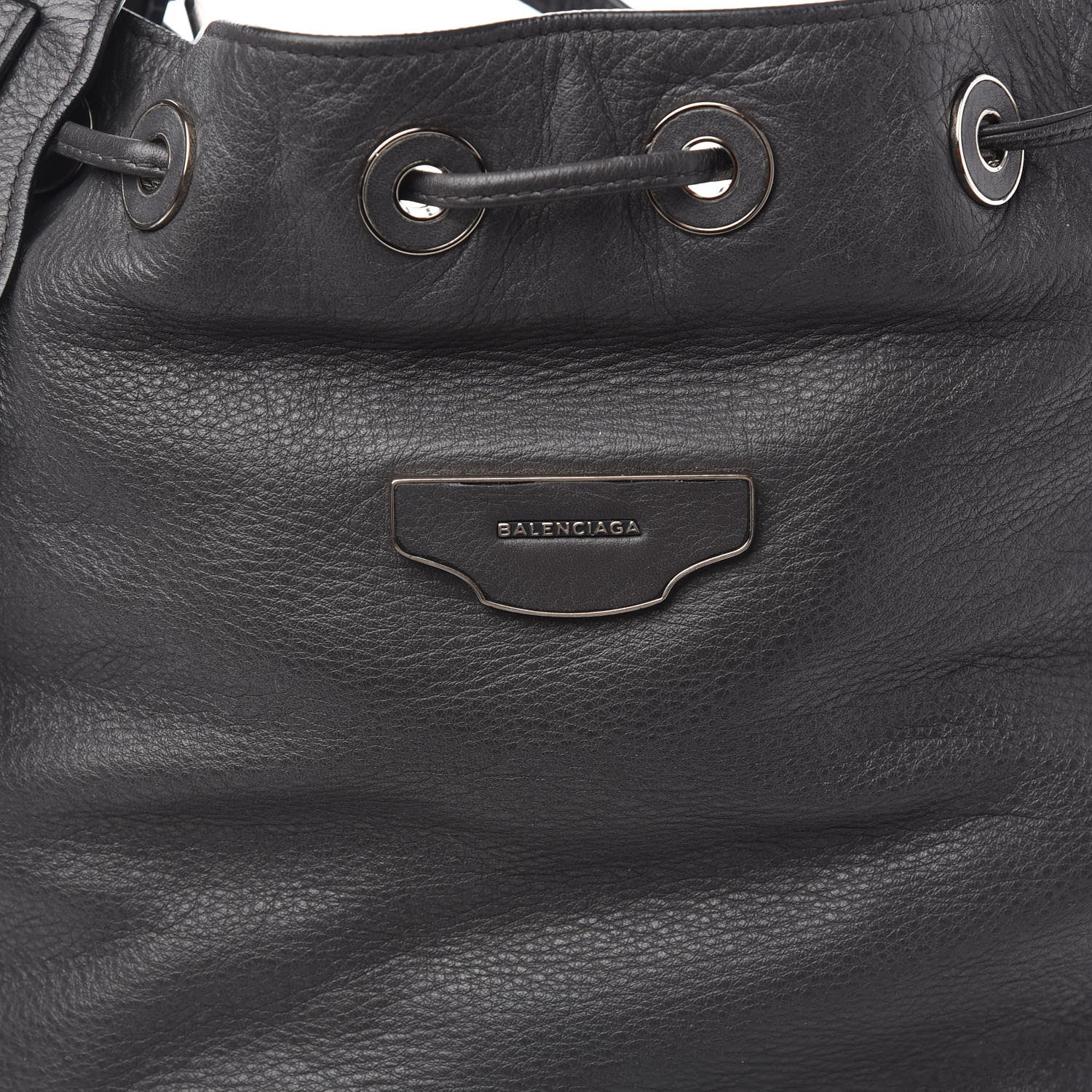 Balenciaga Veau Papier Plate Small Bucket Bag Gris Fossile 13 of 13
