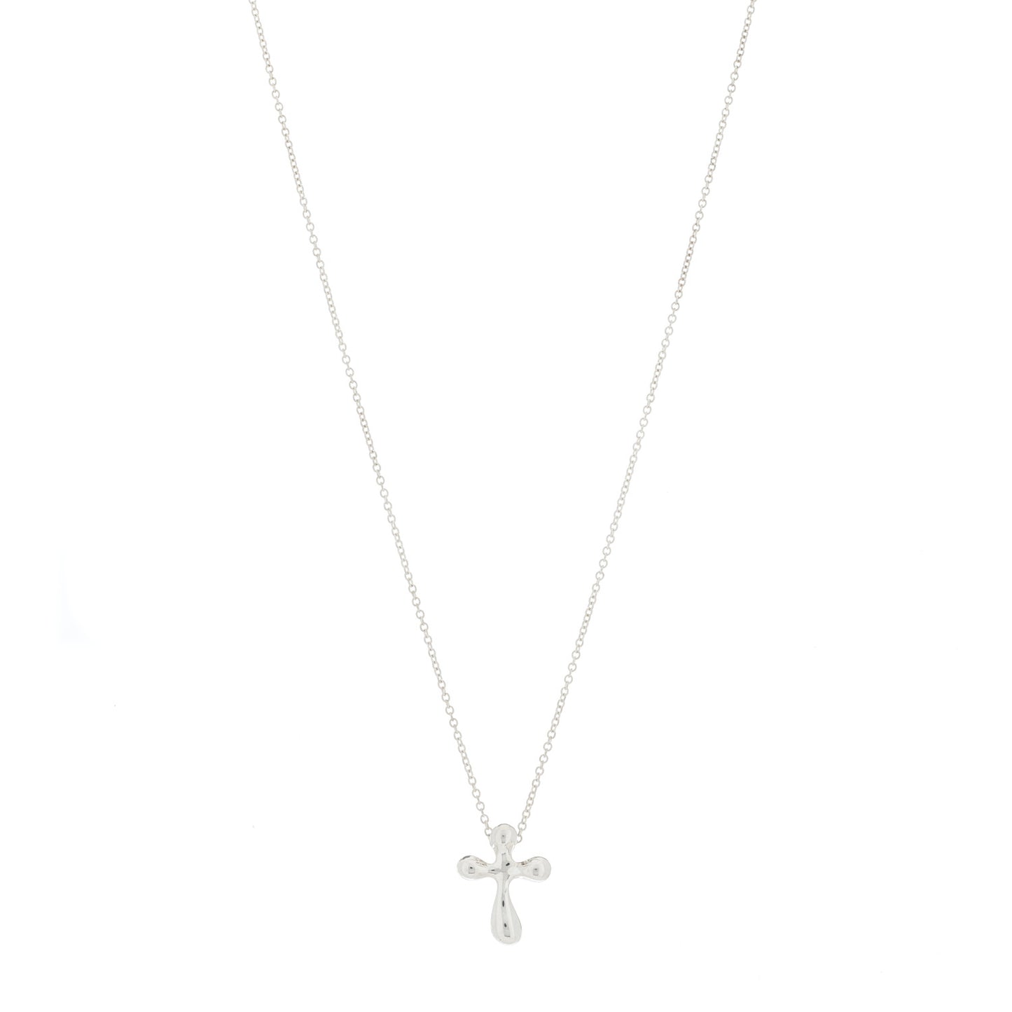 Sterling Silver 12mm Elsa Peretti Cross Pendant Necklace