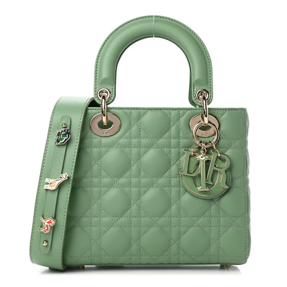 Christian Dior Lambskin Cannage Small My ABCDior Lady Dior Green 1 of 6