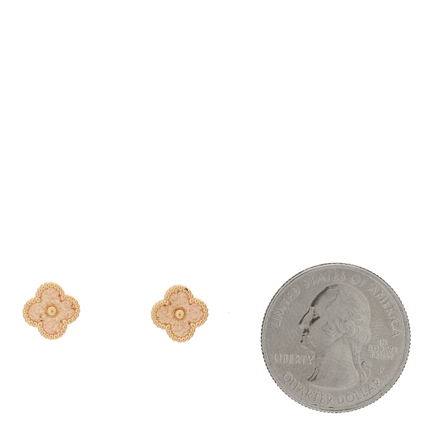 Van Cleef & Arpels 18K Rose Gold Sweet Alhambra Earrings 2 of 5