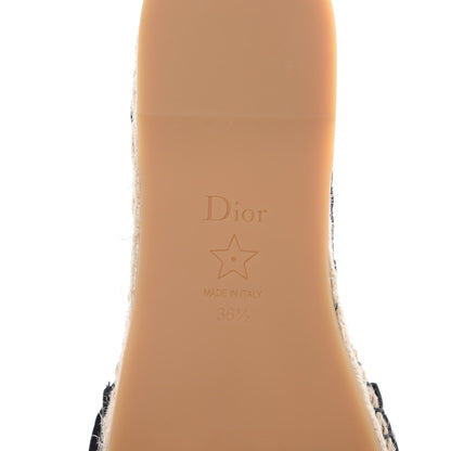Christian Dior Calfskin Nicely-D Ankle Tie Espadrilles Flats 36.5 Black 6 of 7