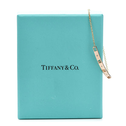Tiffany 18K Rose Gold Diamond Atlas Bar Pierced Bracelet 6 of 6