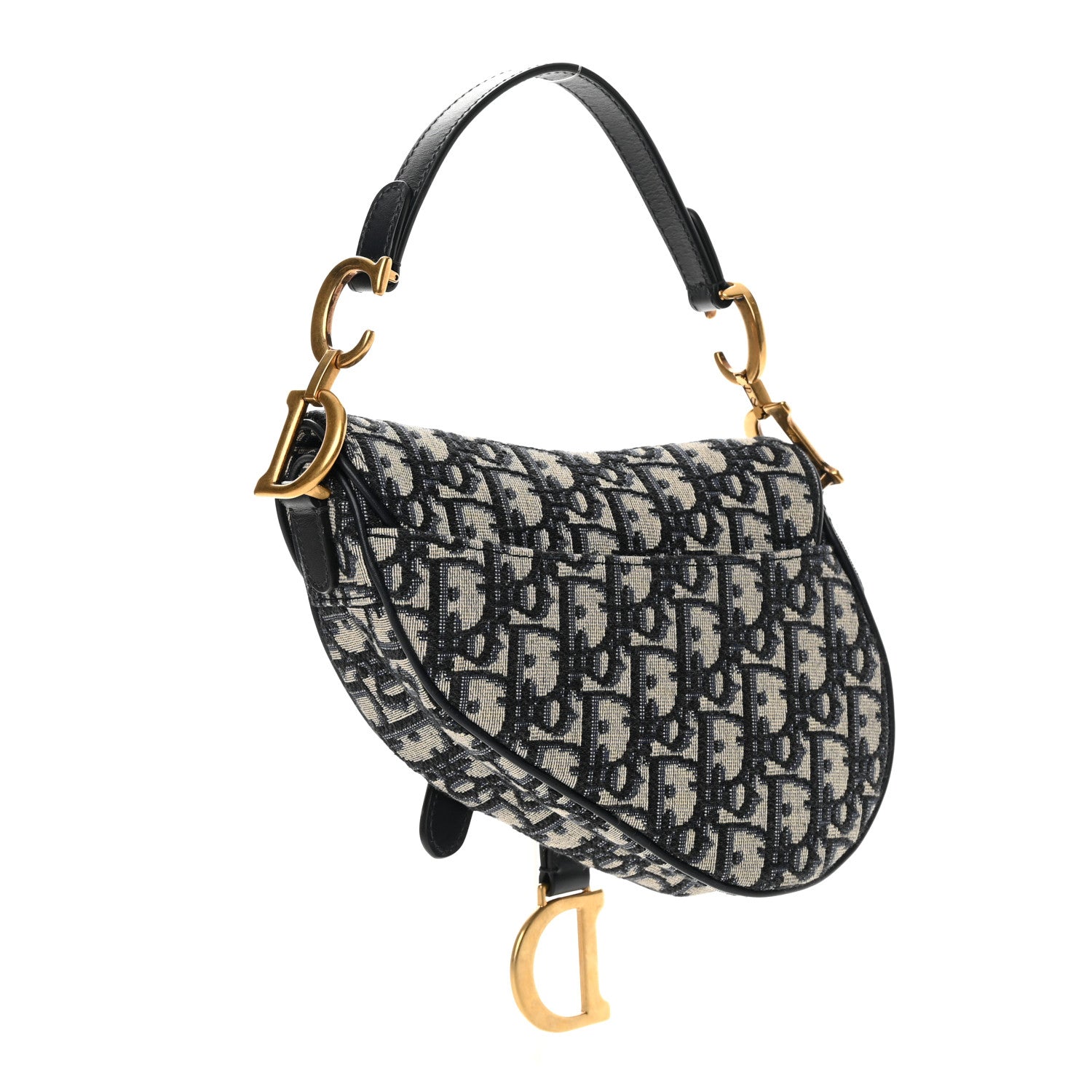 Christian Dior Oblique Mini Saddle Bag Blue 3 of 11
