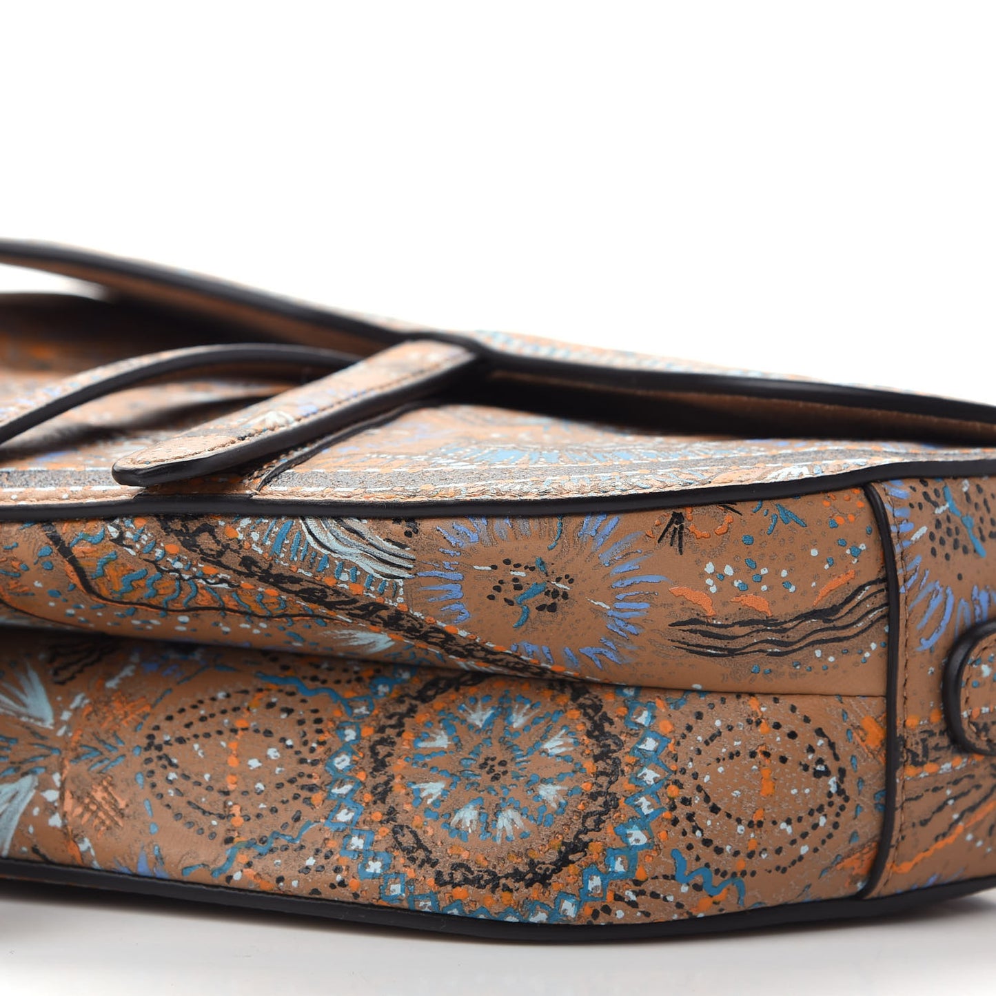 Calfskin Painted Saddle Bag