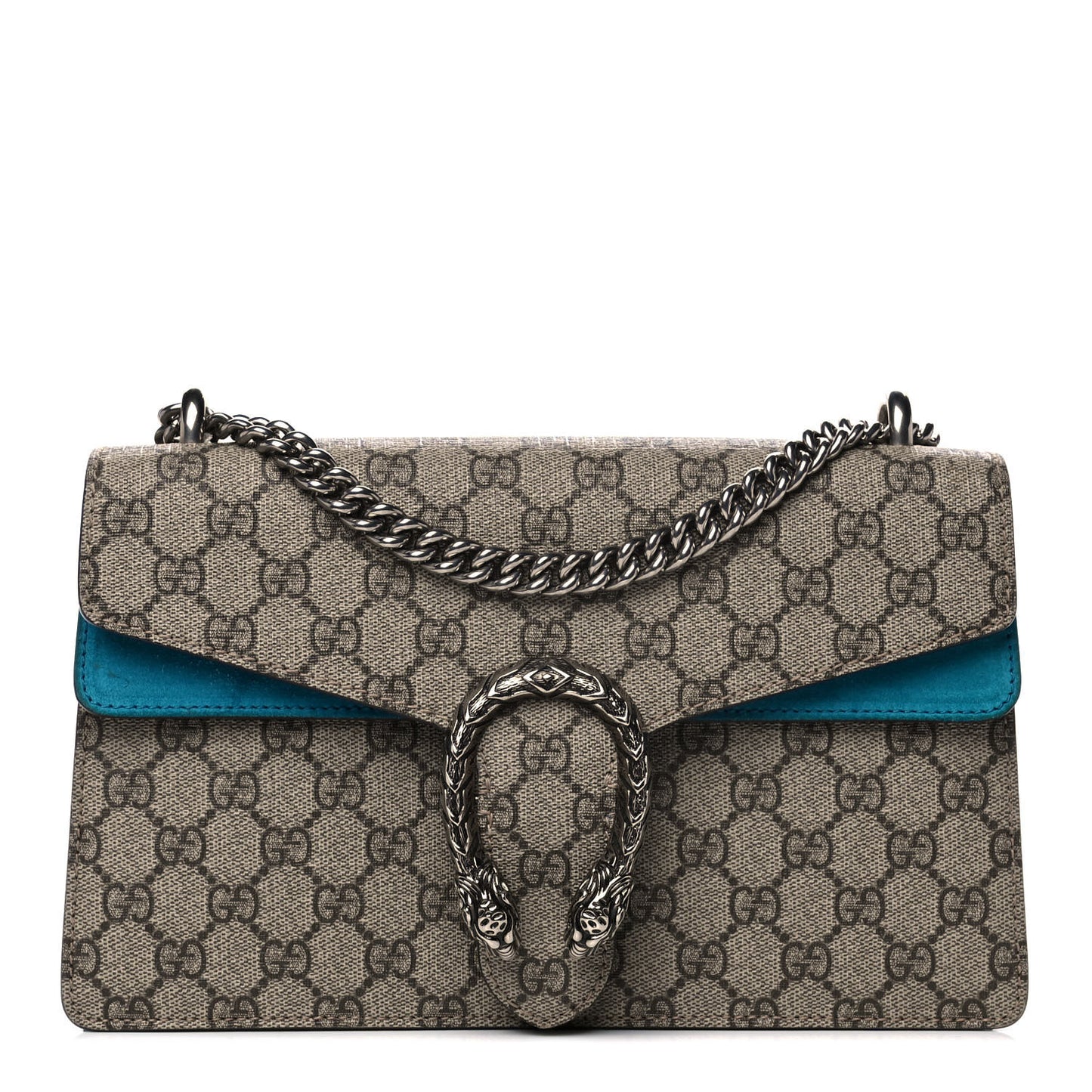 GG Supreme Monogram Small Dionysus Shoulder Bag Bright Turquoise