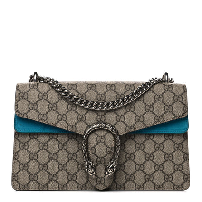Gucci GG Supreme Monogram Small Dionysus Shoulder Bag Bright Turquoise 1 of 11