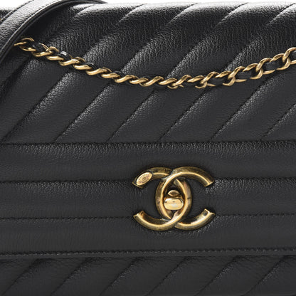 Chanel Shiny Goatskin Diagonal Quilted Small Flap Black 10 of 10