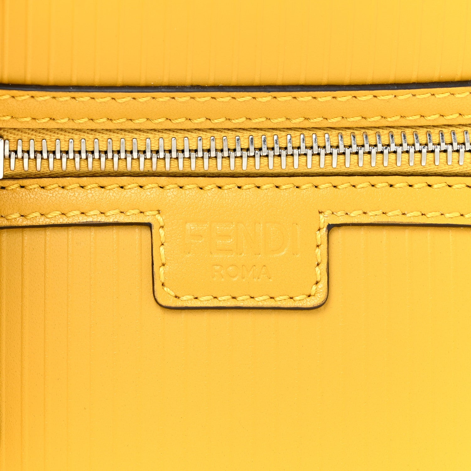 Fendi Vitello Astro Rubber Effect Mini Trolley Bag Sunflower 7 of 9