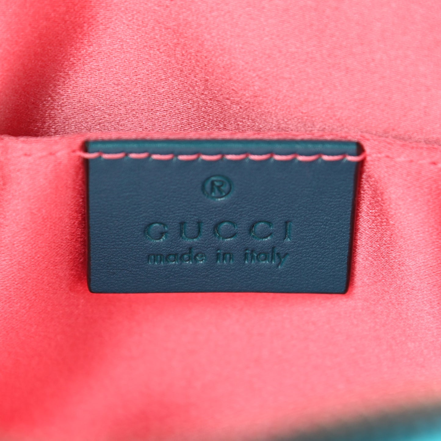 Velvet Matelasse Embroidered GG Marmont Belt Bag 85 34 Pavone Cyan