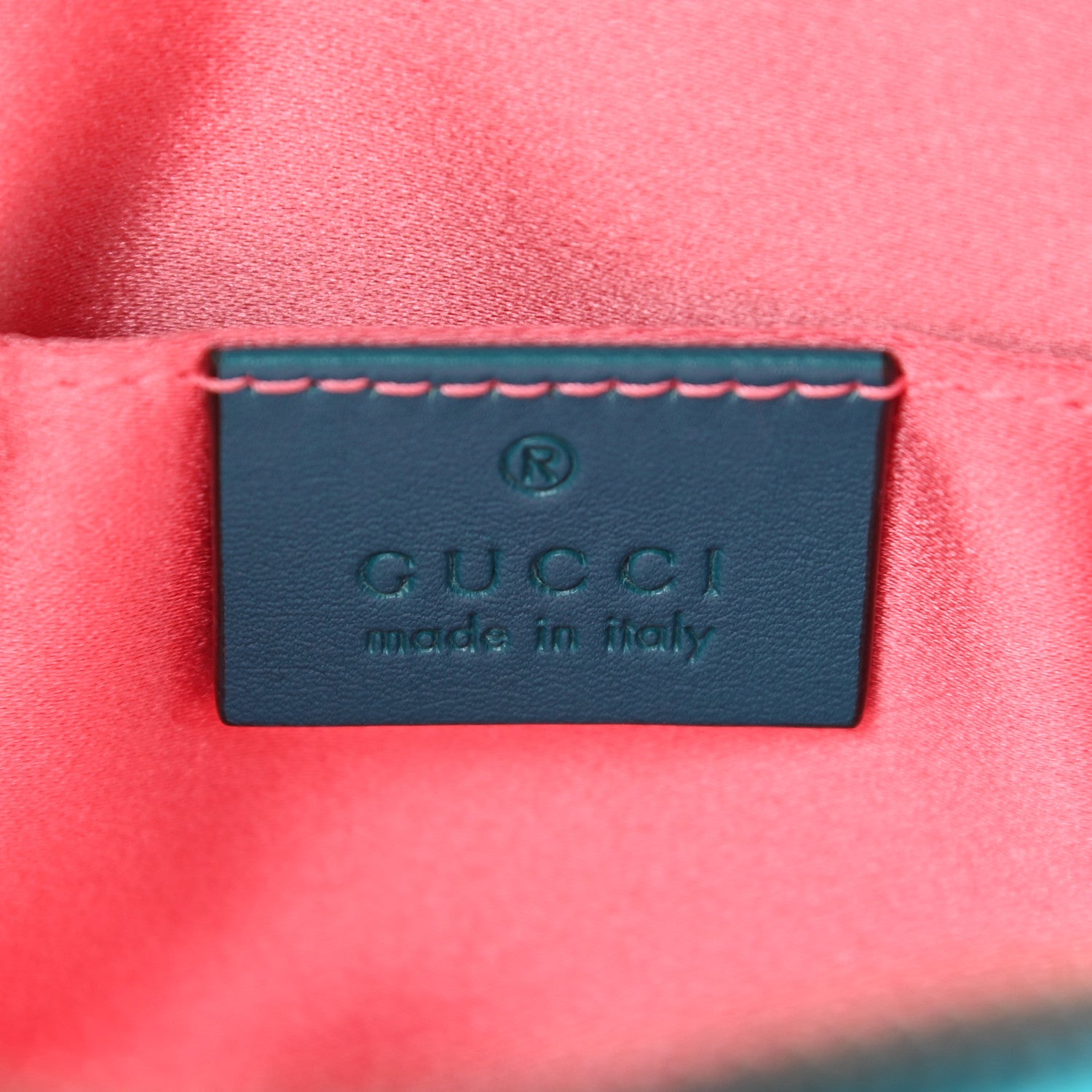 Gucci Velvet Matelasse Embroidered GG Marmont Belt Bag 85 34 Pavone Cyan 6 of 11