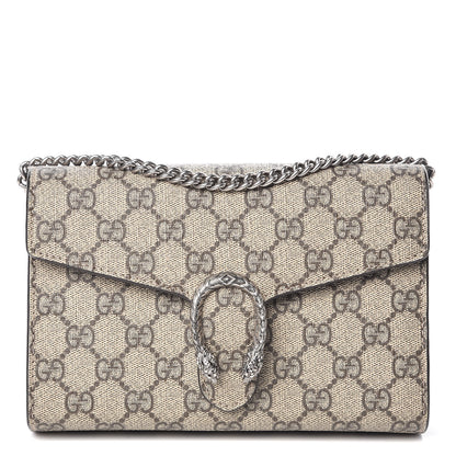 Gucci GG Supreme Monogram Mini Dionysus Chain Wallet Beige Taupe 1 of 10