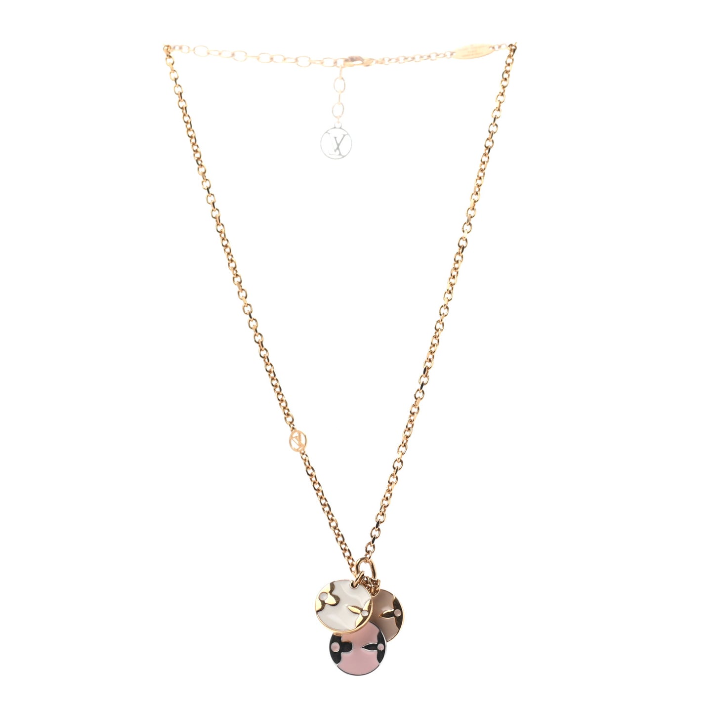 Monogram Charms Necklace Gold