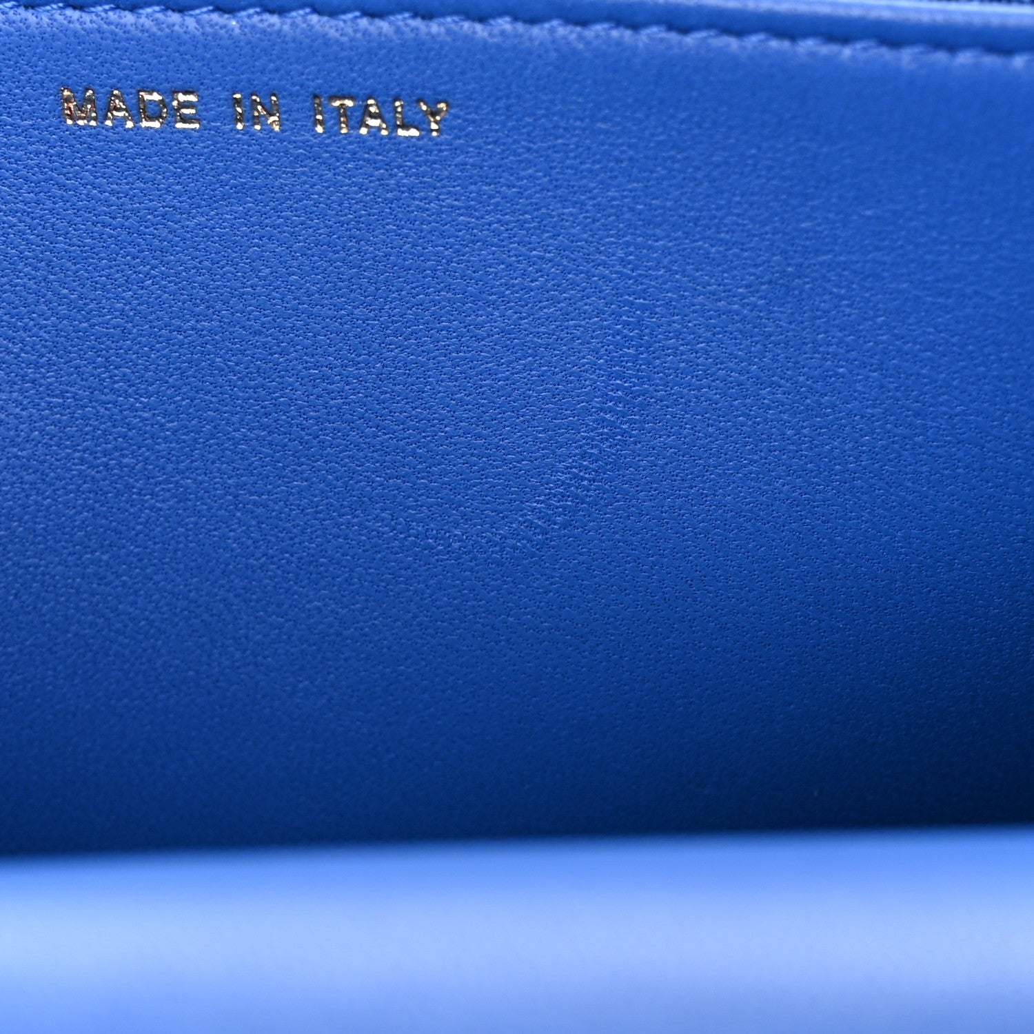 Chanel Lambskin Quilted Boy Wallet On Chain WOC Blue 12 of 15