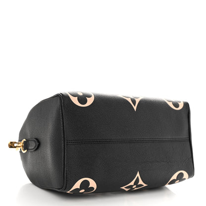 Louis Vuitton Empreinte Monogram Giant Speedy Bandouliere 25 Black Beige 4 of 10