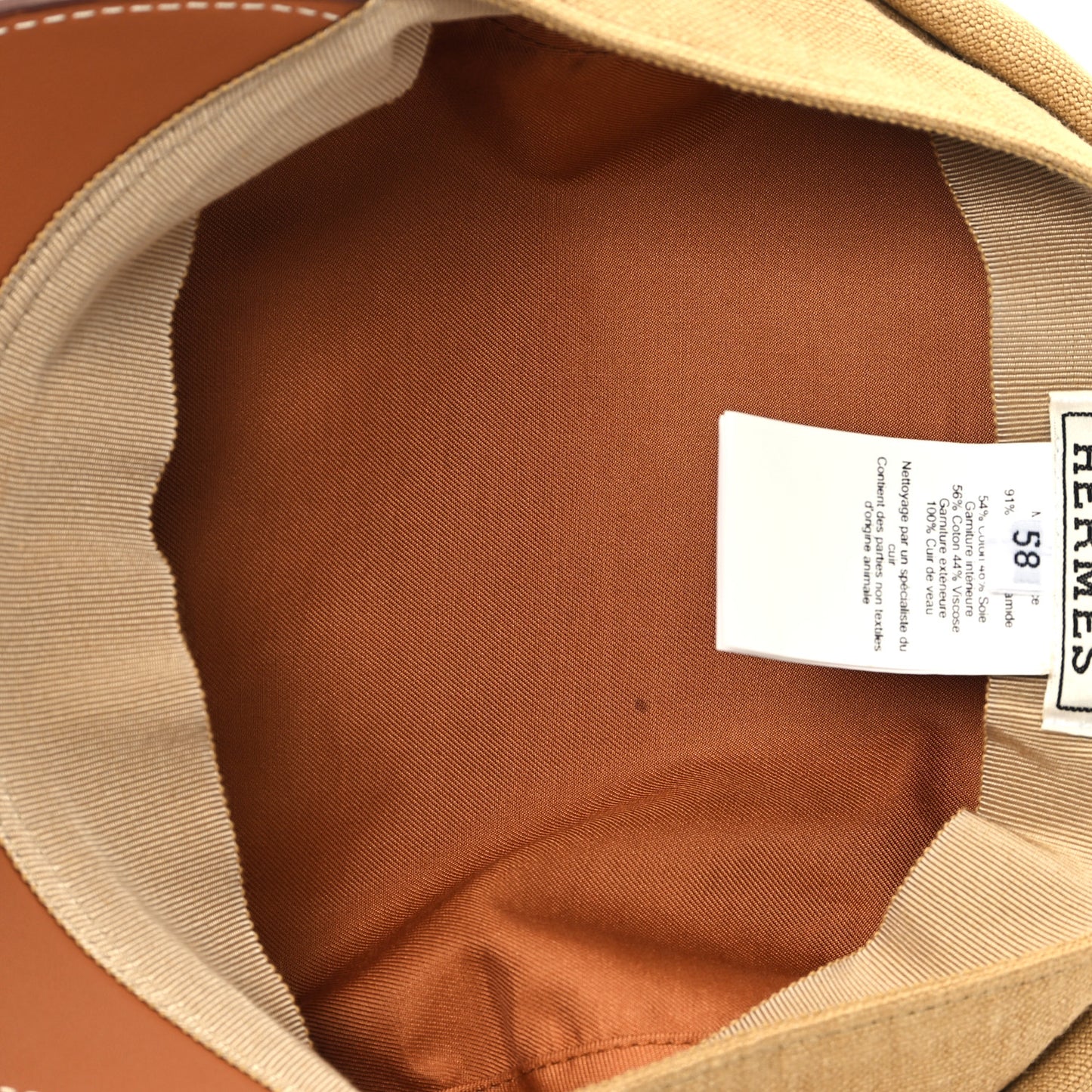 Linen Swift Vauban Medor Cap 58 Beige Safari Gold