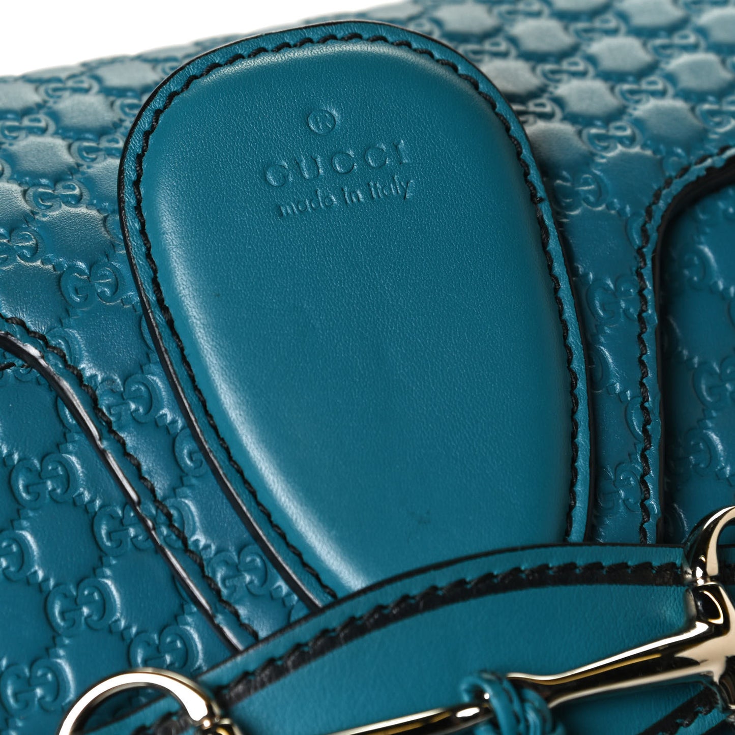 Soft Microguccissima Medium Emily Chain Shoulder Bag Deep Cobalt