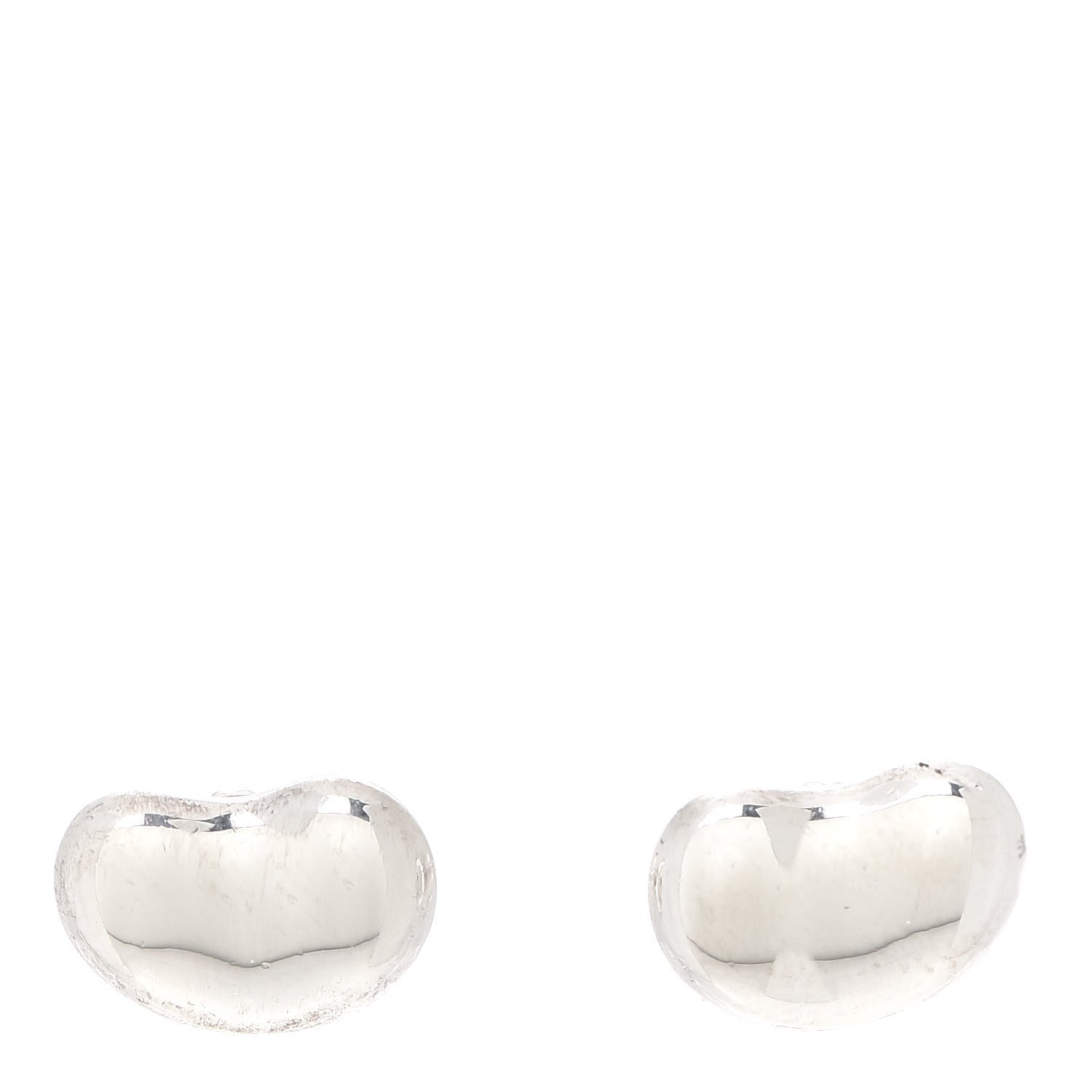 Tiffany Sterling Silver 9mm Elsa Peretti Bean Earrings 1 of 8