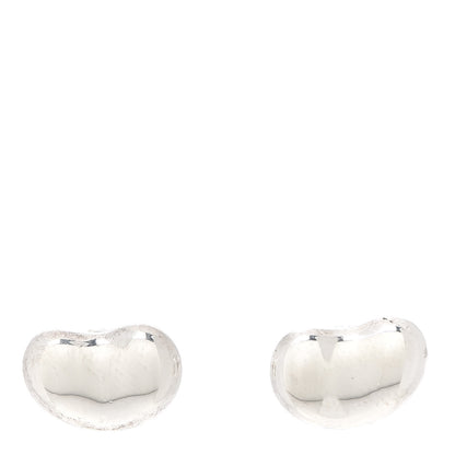 Tiffany Sterling Silver 9mm Elsa Peretti Bean Earrings 1 of 8